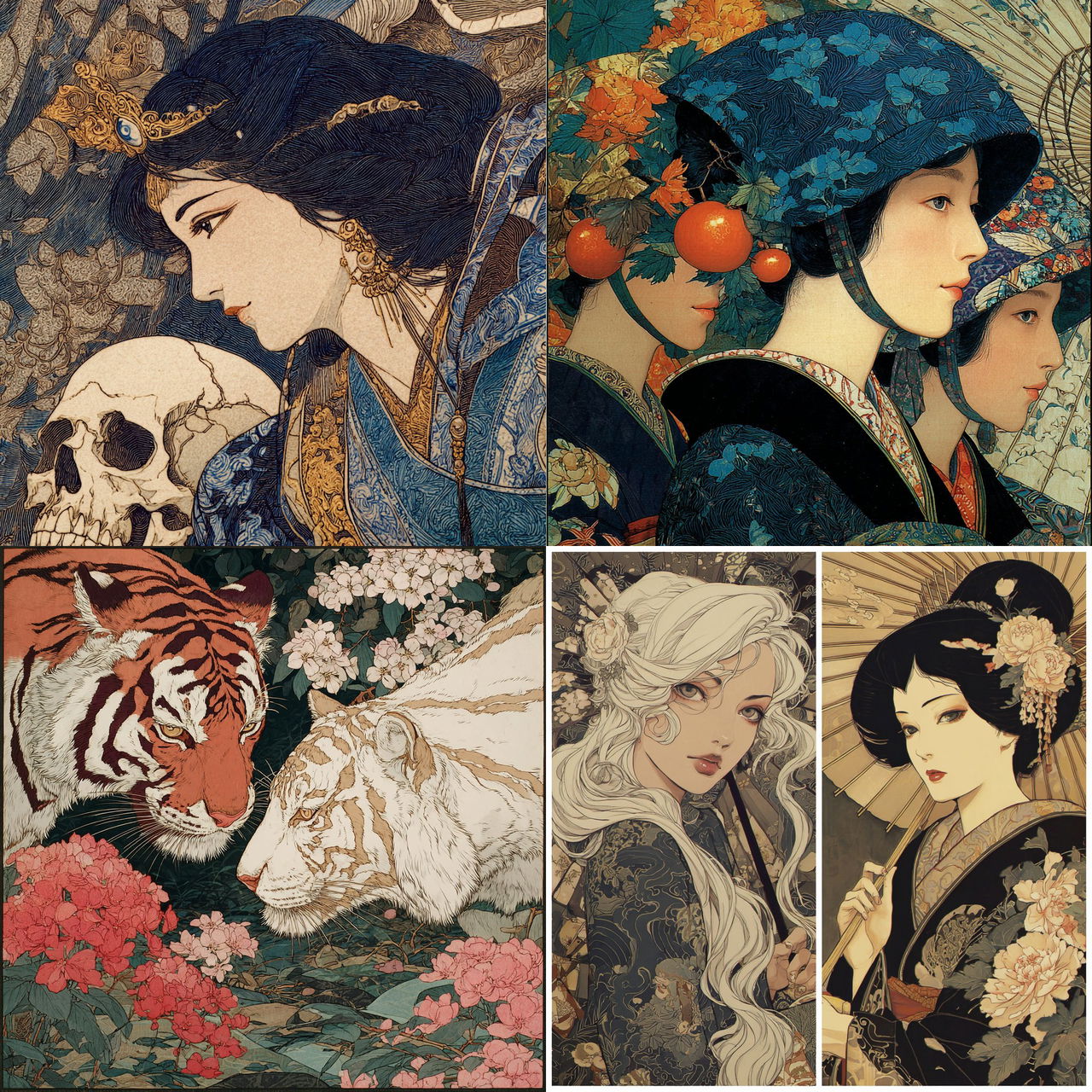 Masami Teraoka style, Midjourney V7, render 1 of 4