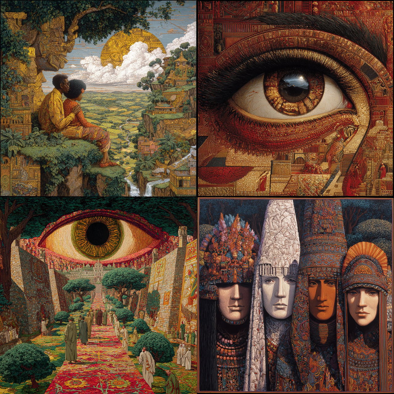 Mati Klarwein style, Midjourney V7, render 1 of 4