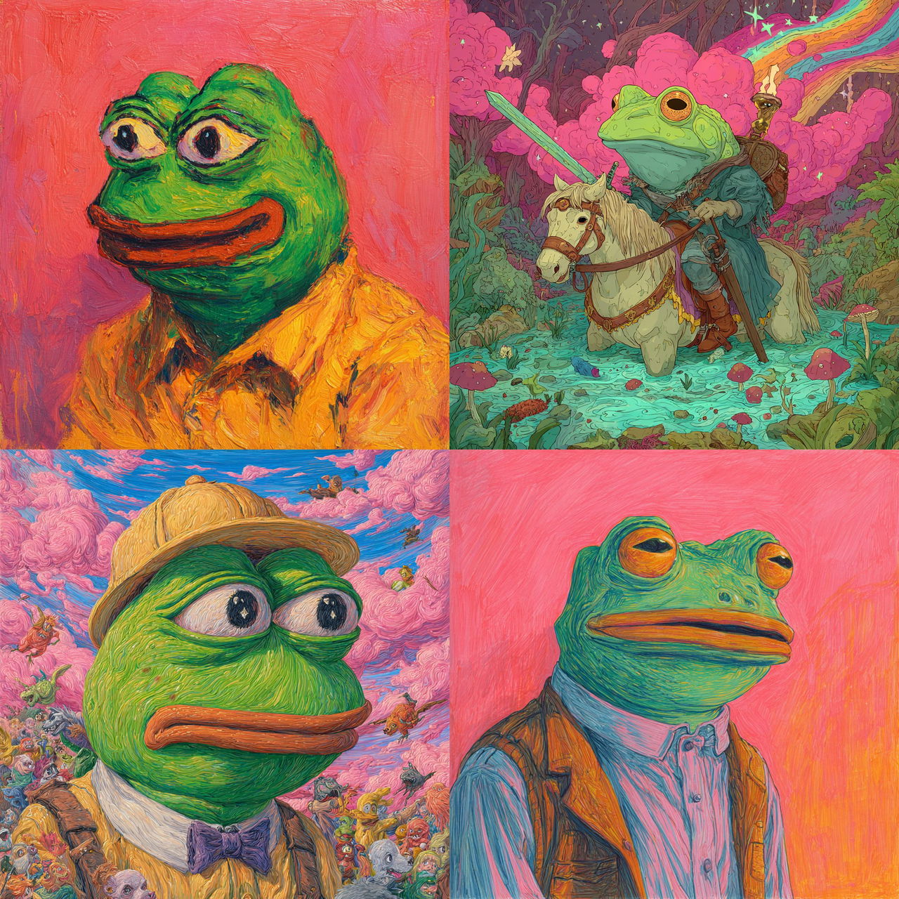 Matt Furie style, Midjourney V7, render 1 of 4