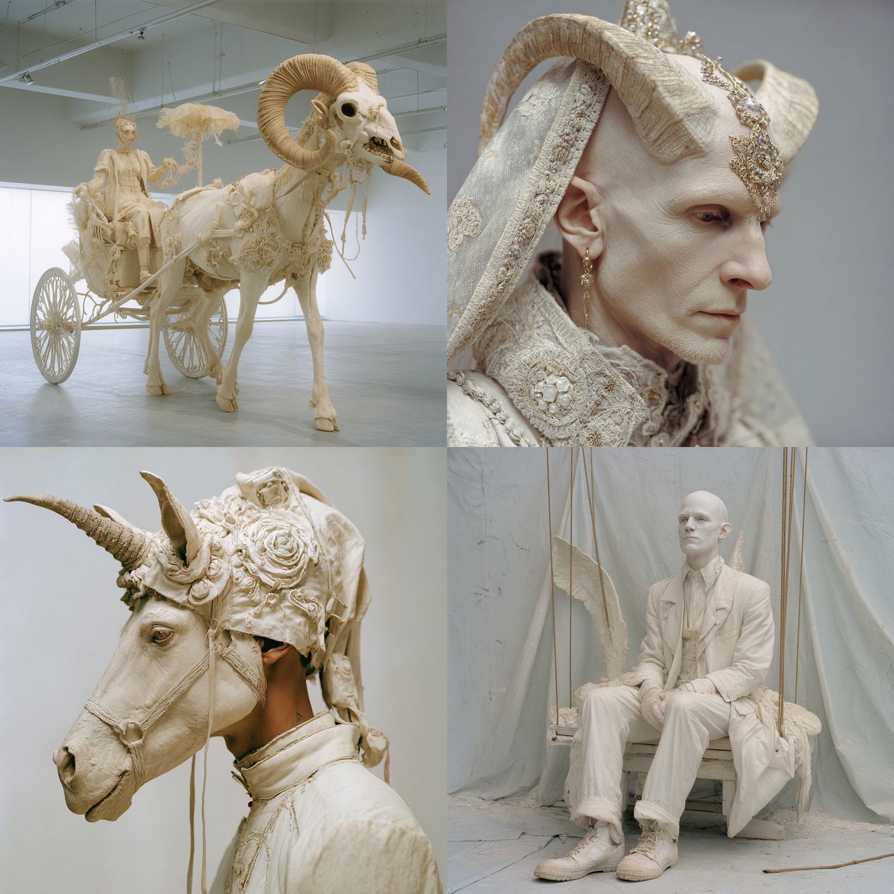 Matthew Barney style, Midjourney V7, render 1 of 4