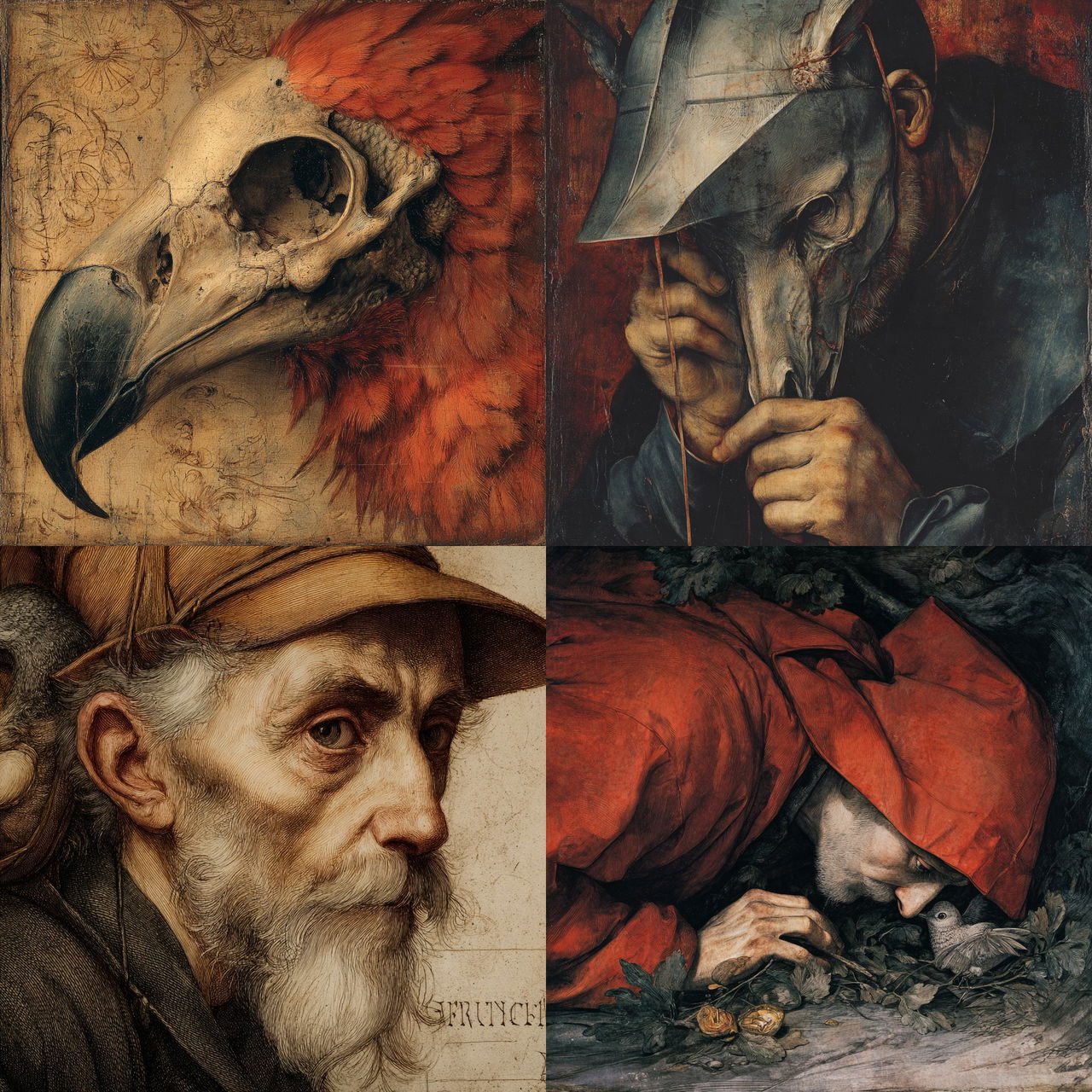 Matthias Grunewald style, Midjourney V7, render 1 of 4