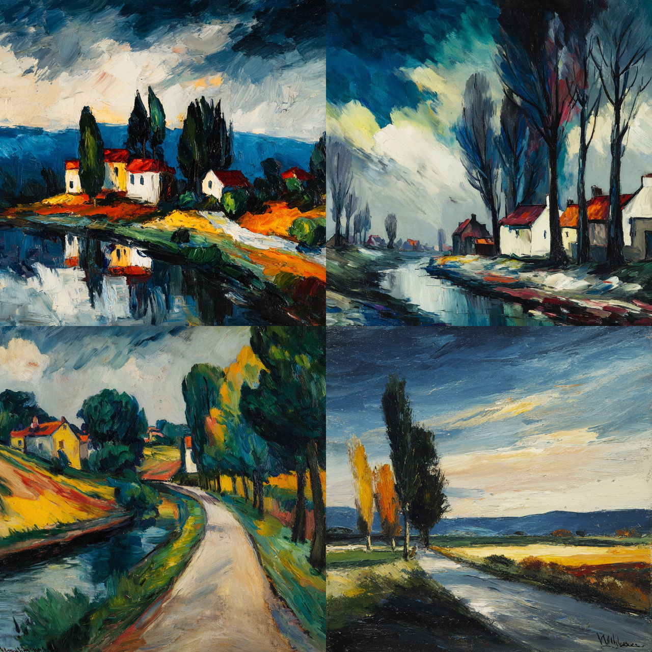 Maurice de Vlaminck style, Midjourney V7, render 1 of 4