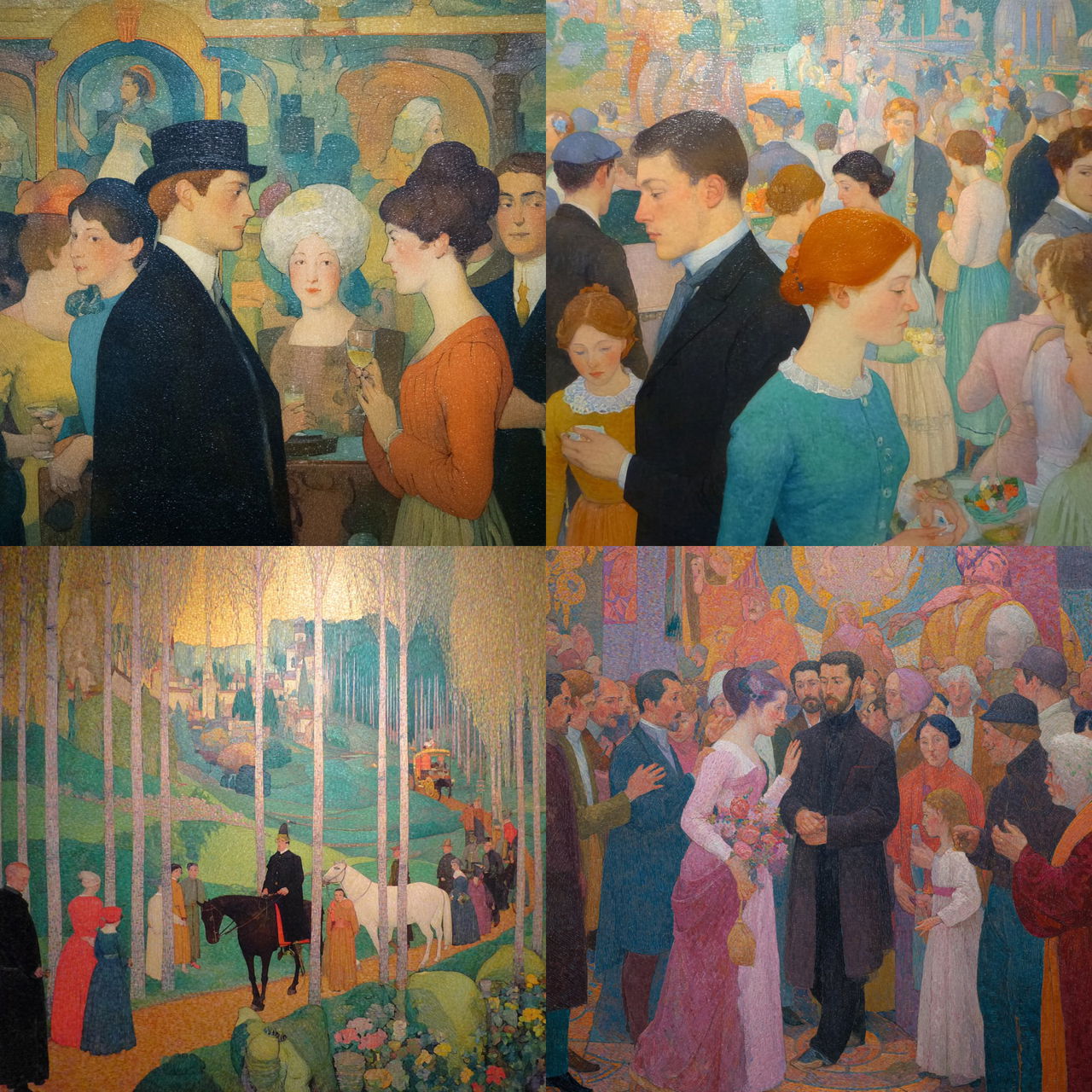 Maurice Denis style, Midjourney V7, render 1 of 4