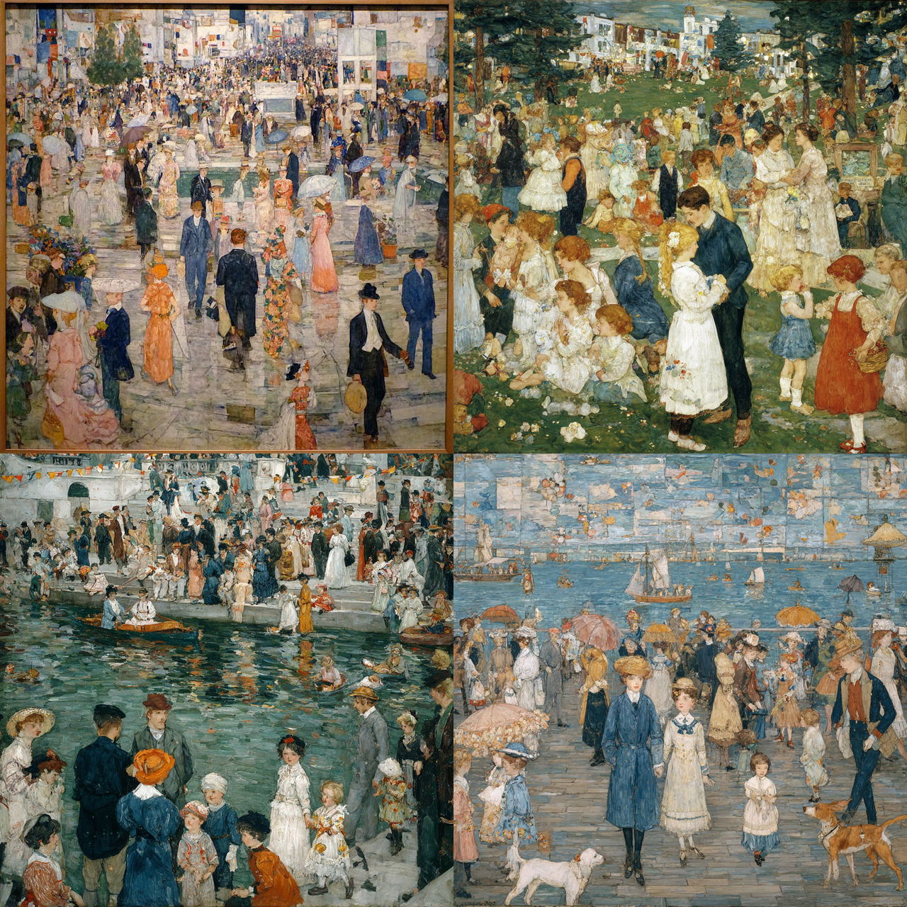 Maurice Prendergast style, Midjourney V7, render 1 of 4