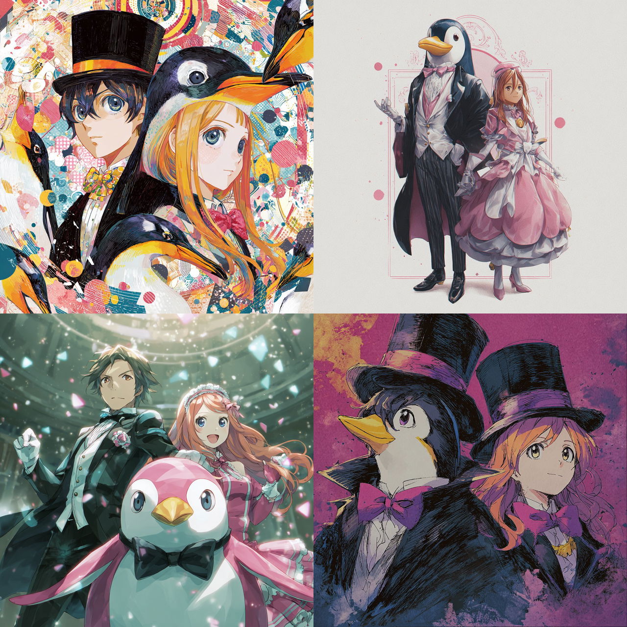 Mawaru Penguindrum style, Midjourney V7, render 1 of 4