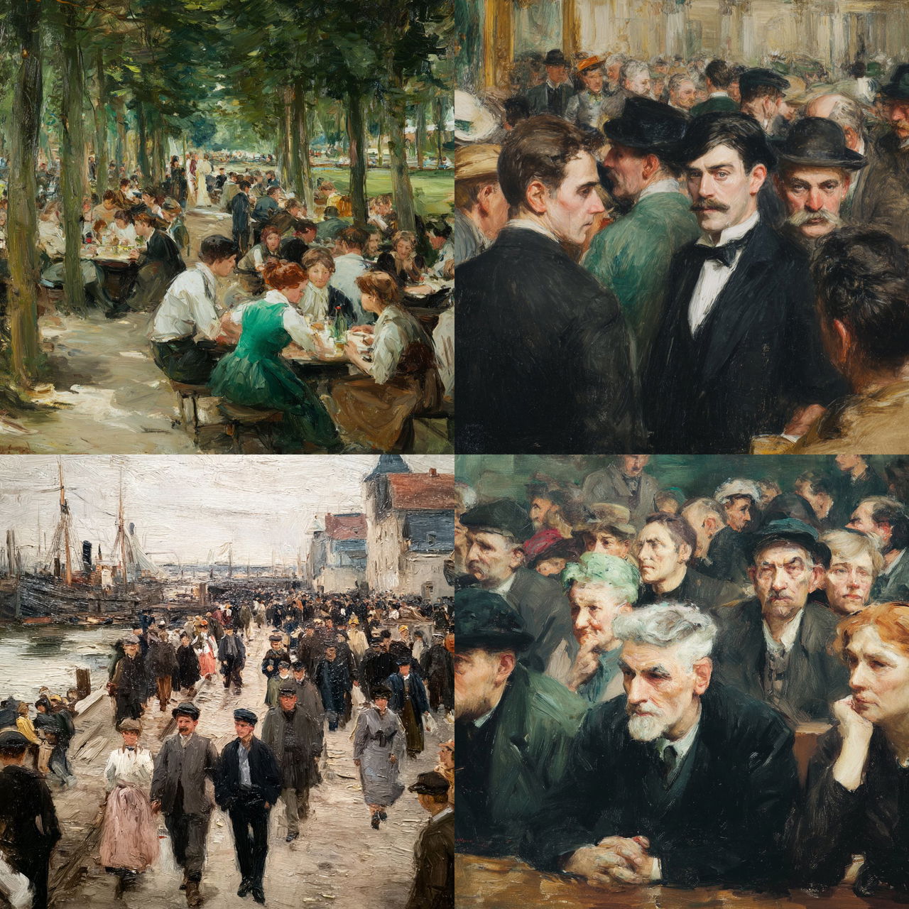 Max Liebermann style, Midjourney V7, render 1 of 4