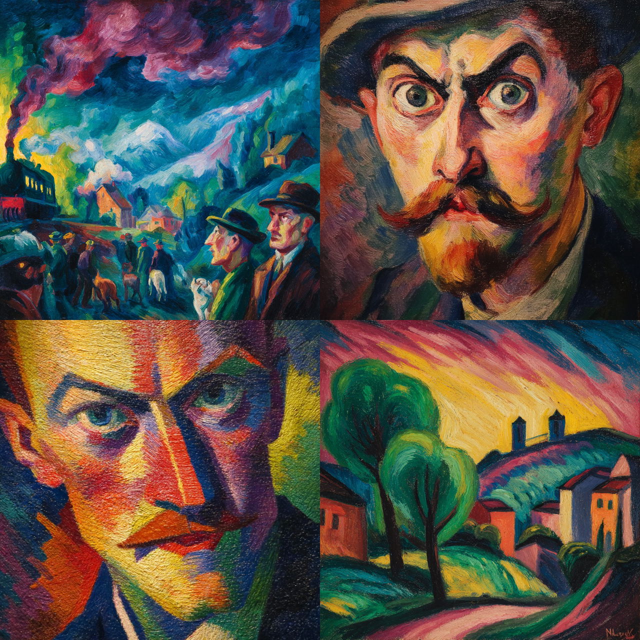 Max Pechstein style, Midjourney V7, render 1 of 4