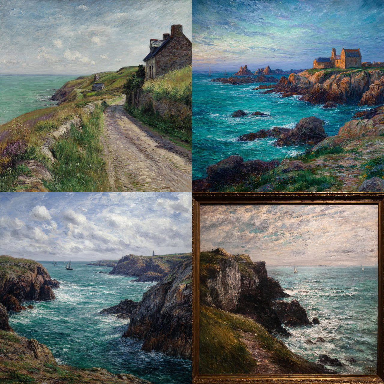 Maxime Maufra style, Midjourney V7, render 1 of 4