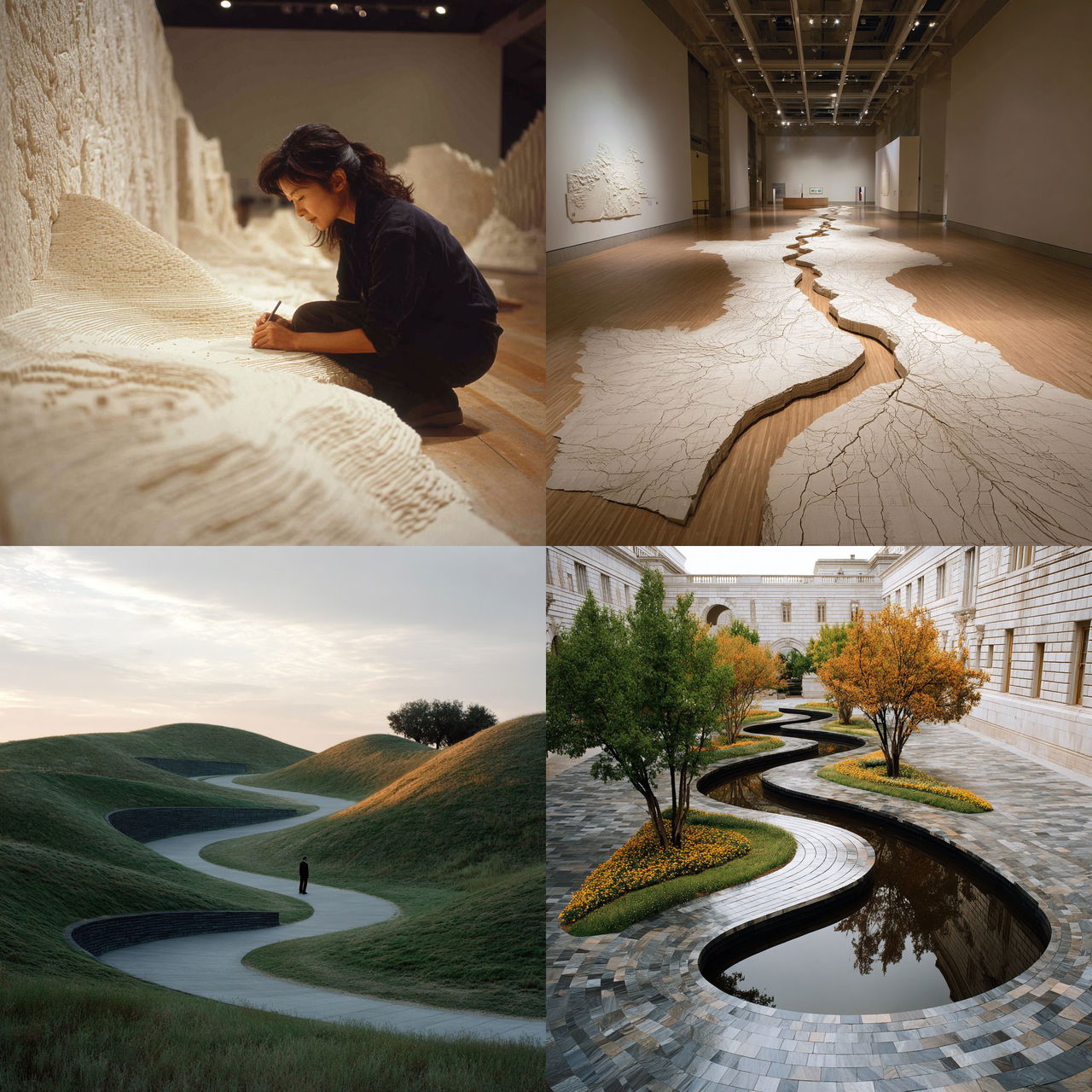 Maya Lin style, Midjourney V7, render 1 of 4