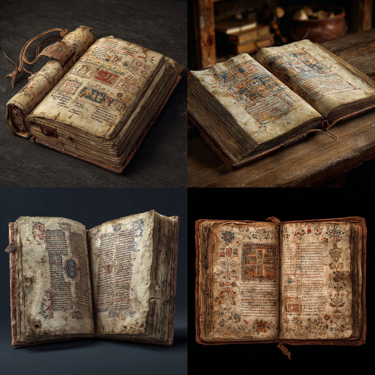 Medieval Codex style, Midjourney V7, render 1 of 4