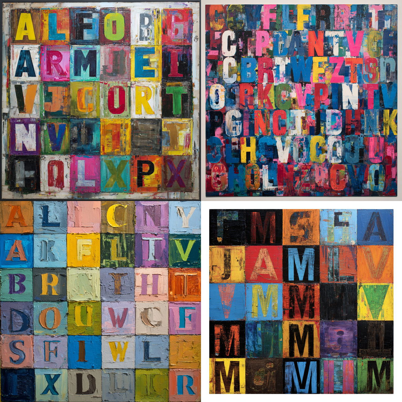 Mel Bochner style, Midjourney V7, render 1 of 4