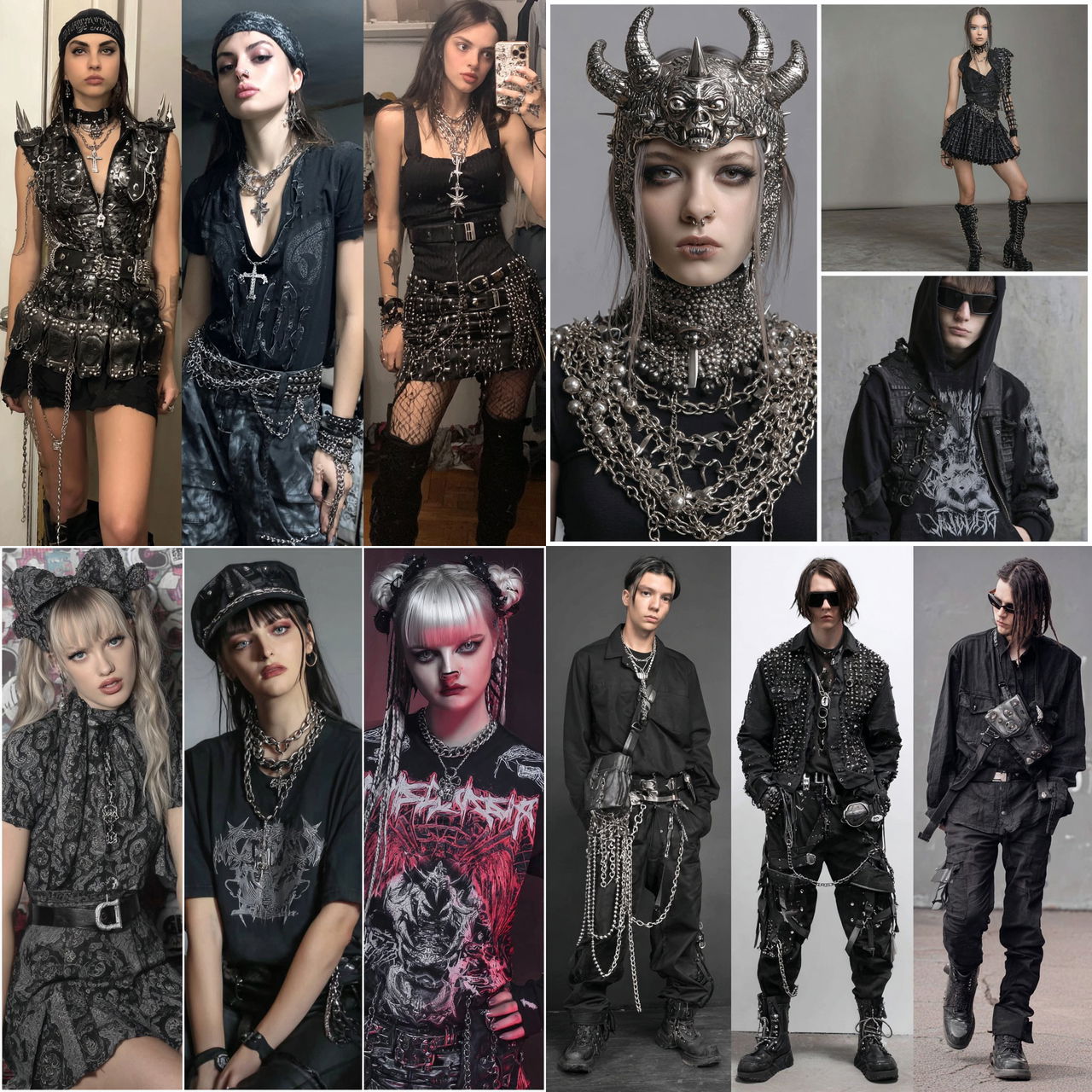 Metalhead fashion style, Midjourney V7, render 1 of 4