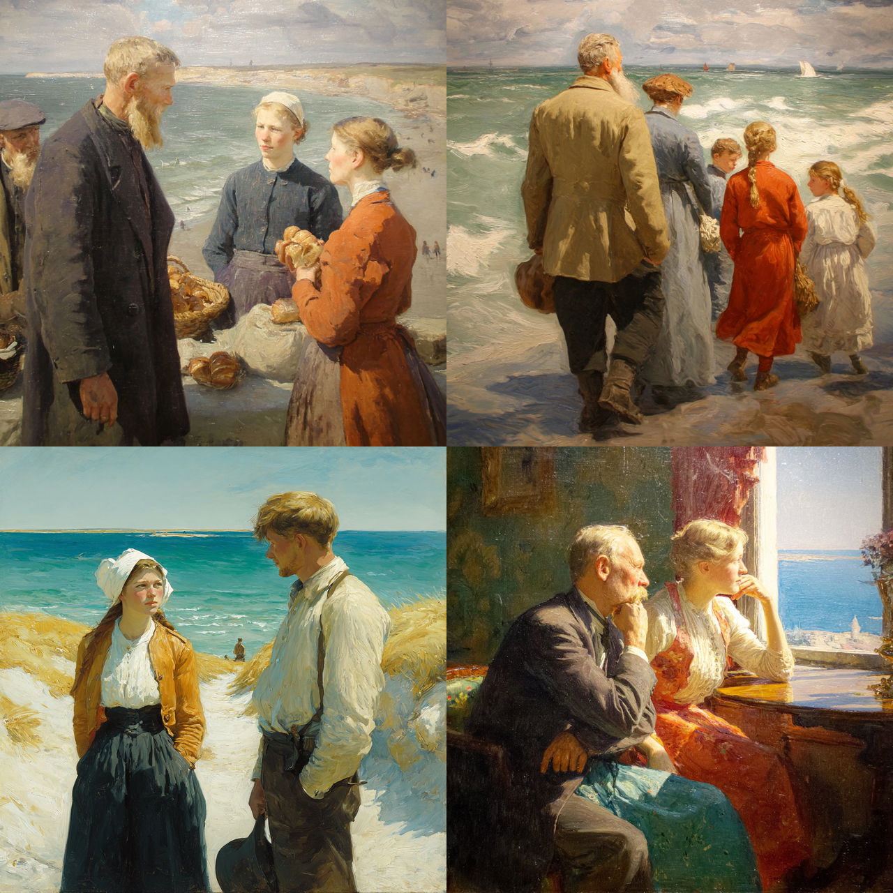 Michael Ancher style, Midjourney V7, render 1 of 4