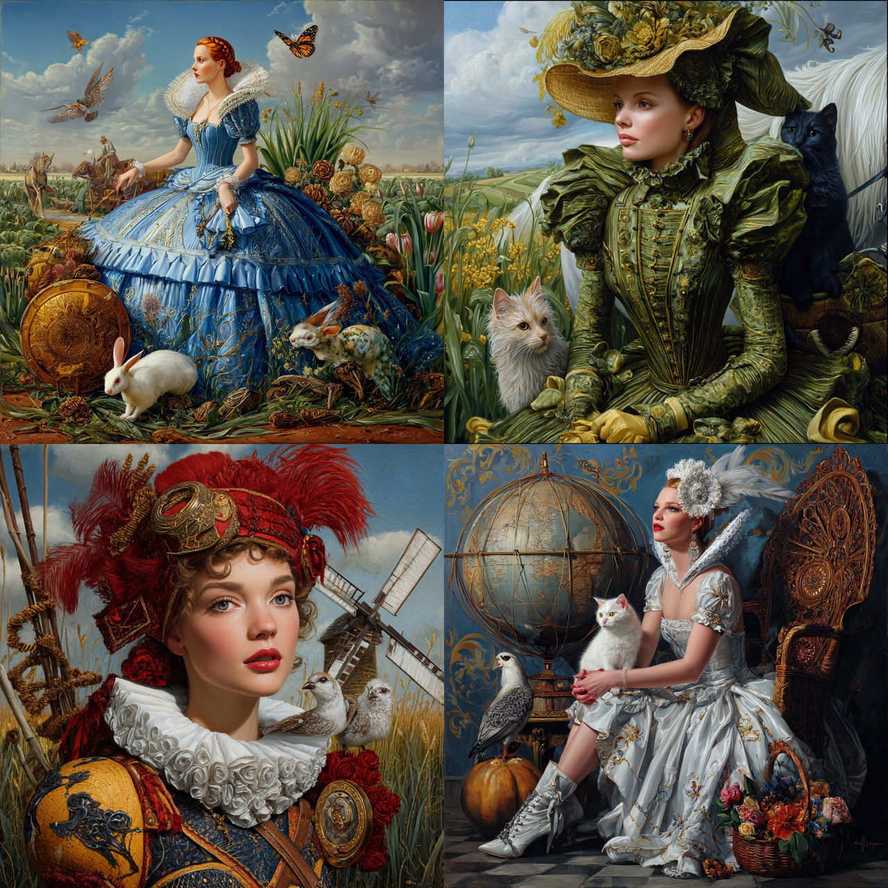 Michael Cheval style, Midjourney V7, render 1 of 4