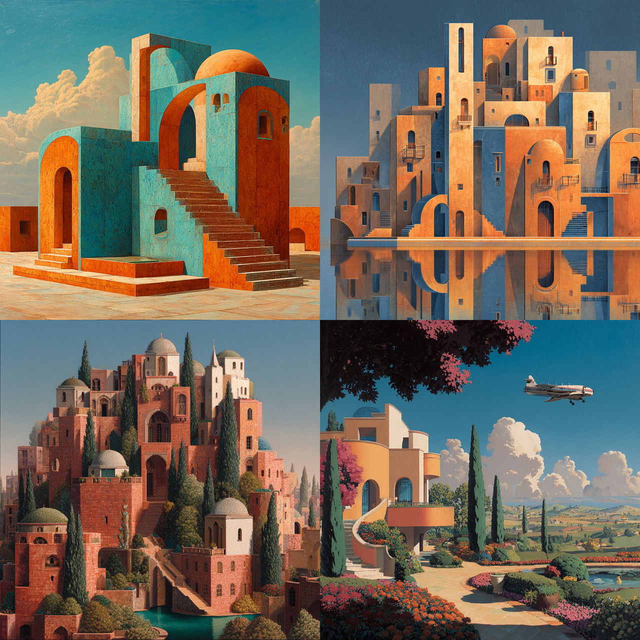 Michael Graves style, Midjourney V7, render 1 of 4