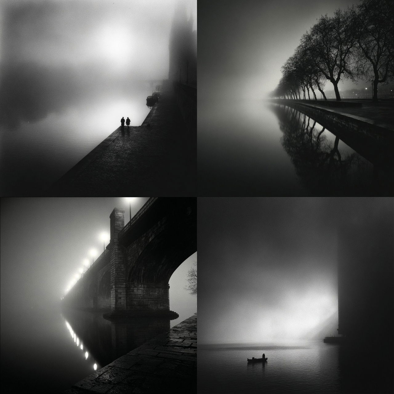 Michael Kenna style, Midjourney V7, render 1 of 4