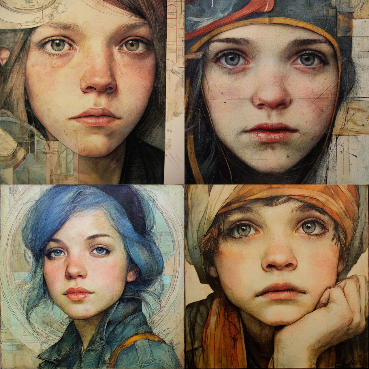 Michael Shapcott style, Midjourney V7, render 1 of 4