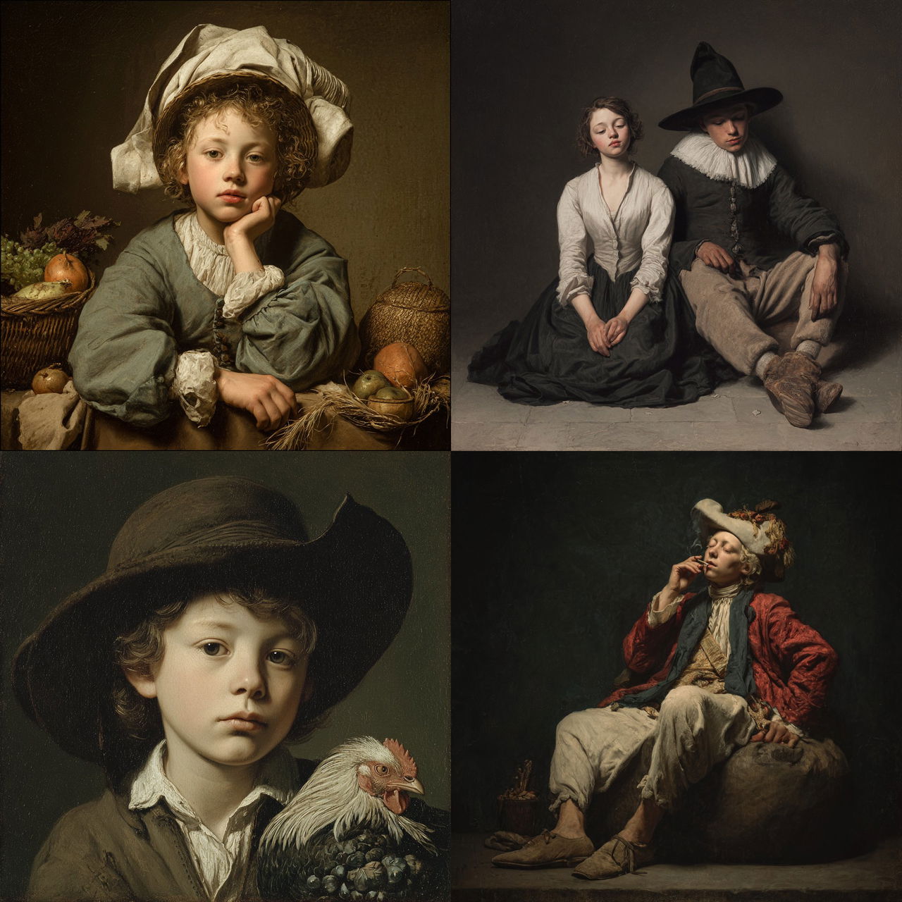 Michael Sweerts style, Midjourney V7, render 1 of 4