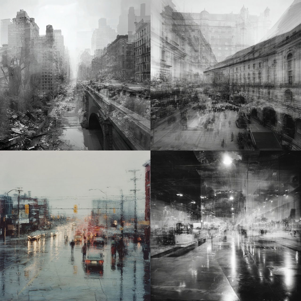 Michael Wesely style, Midjourney V7, render 1 of 4