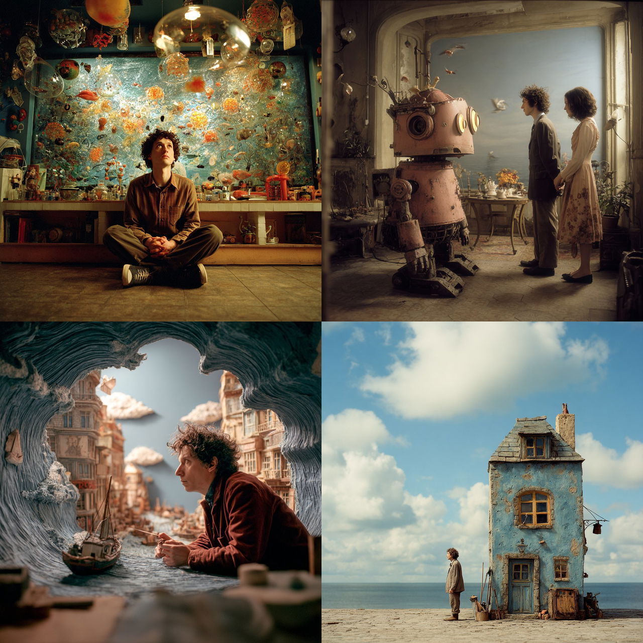 Michel Gondry style, Midjourney V7, render 1 of 4