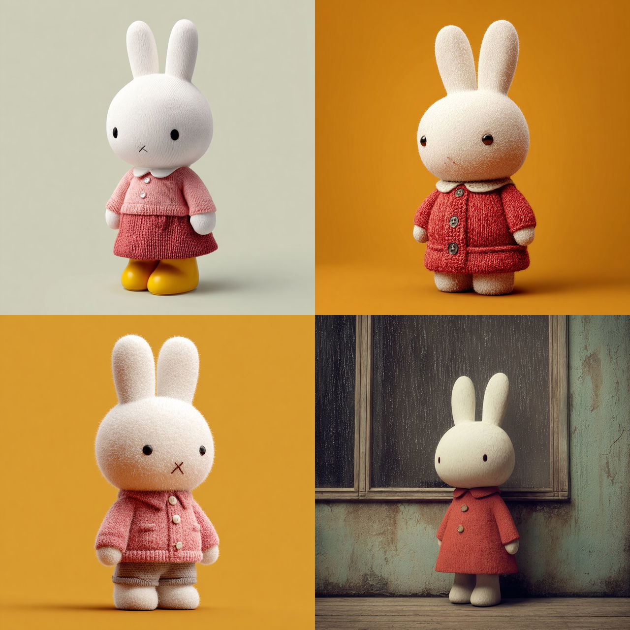 Miffy style, Midjourney V7, render 1 of 4