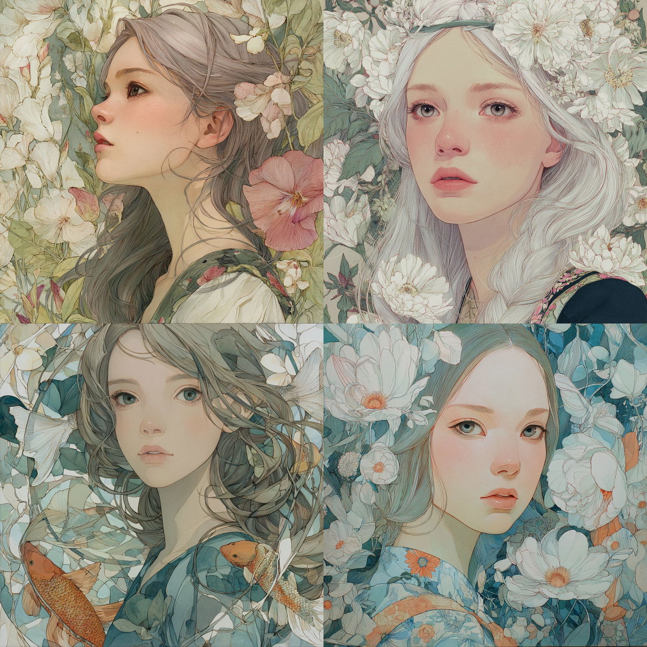 Miho Hirano style, Midjourney V7, render 1 of 4