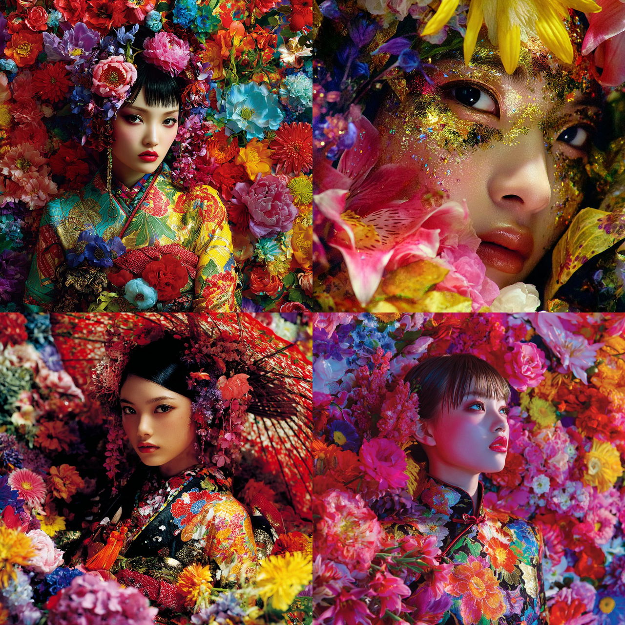 Mika Ninagawa style, Midjourney V7, render 1 of 4