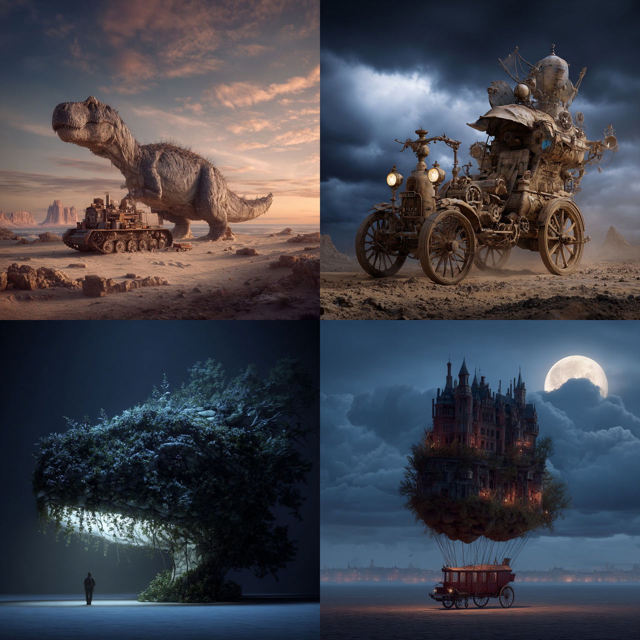 Mike Campau style, Midjourney V7, render 1 of 4
