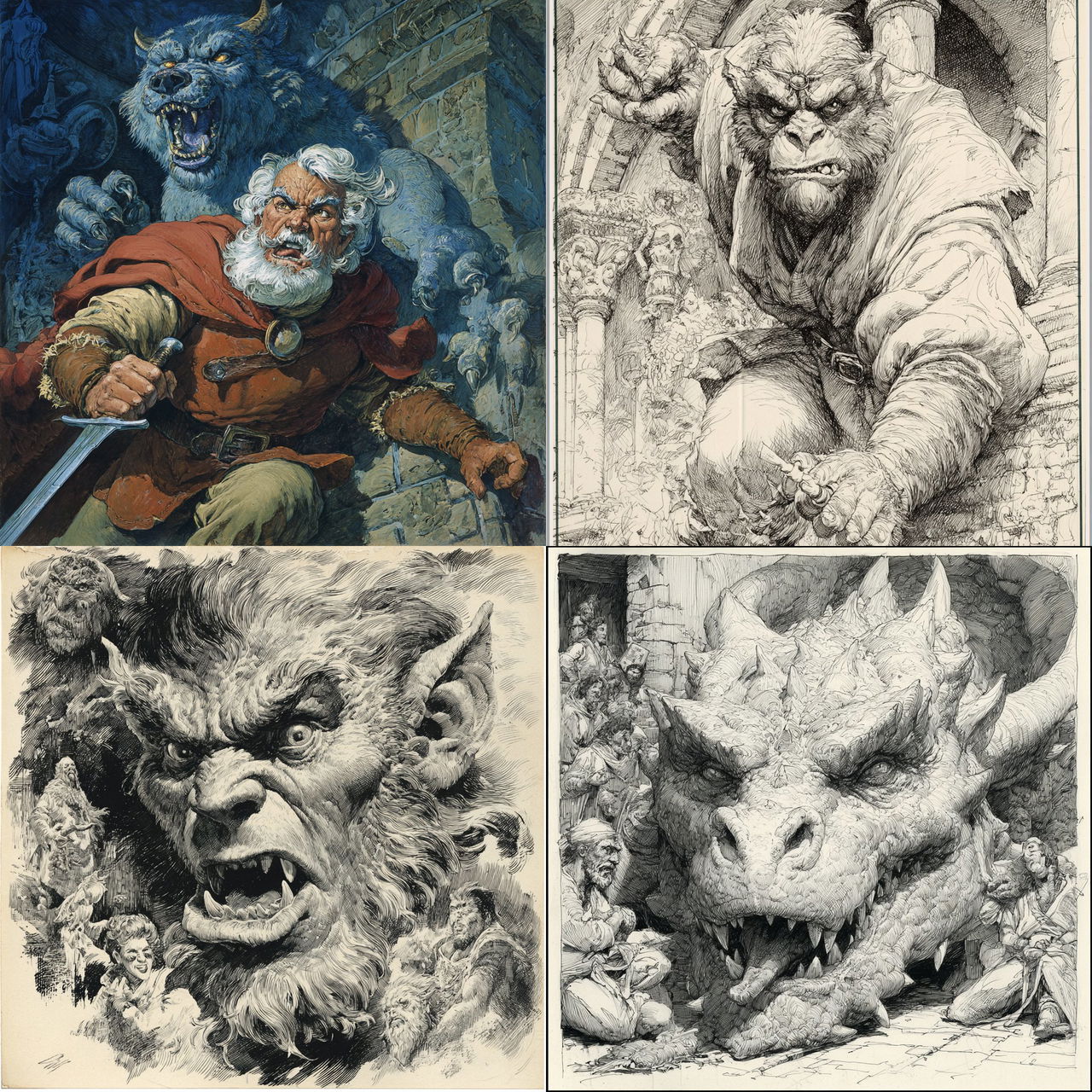 Mike Ploog style, Midjourney V7, render 1 of 4