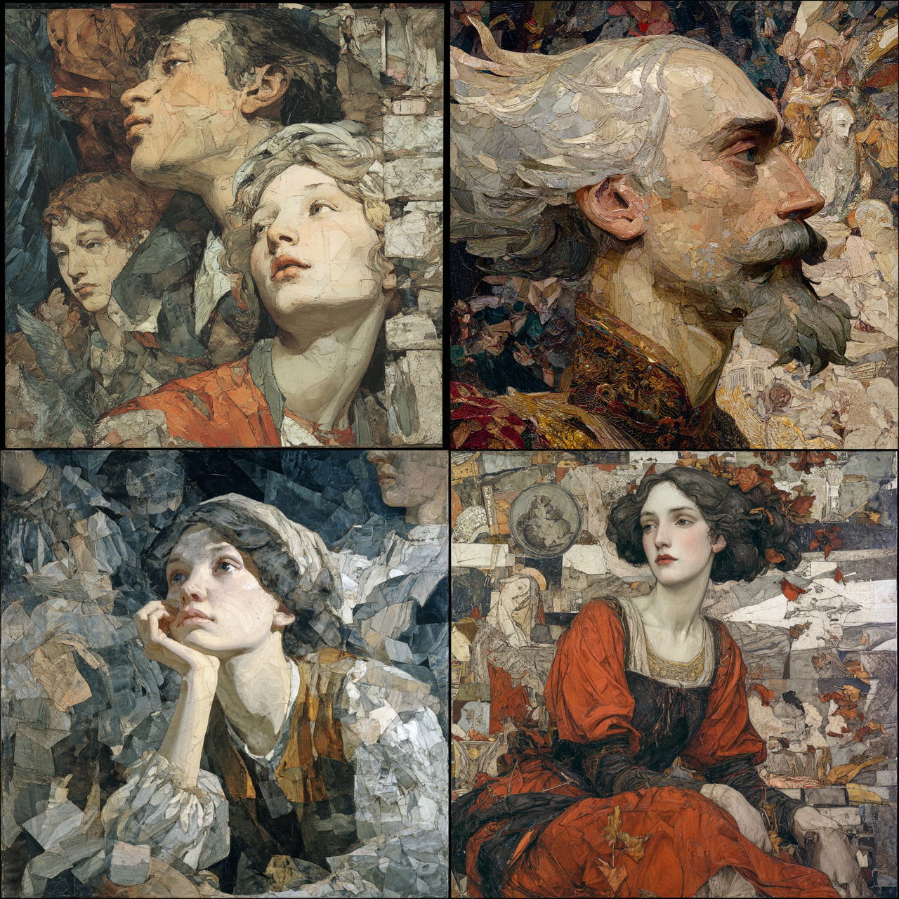 Mikhail Vrubel style, Midjourney V7, render 1 of 4