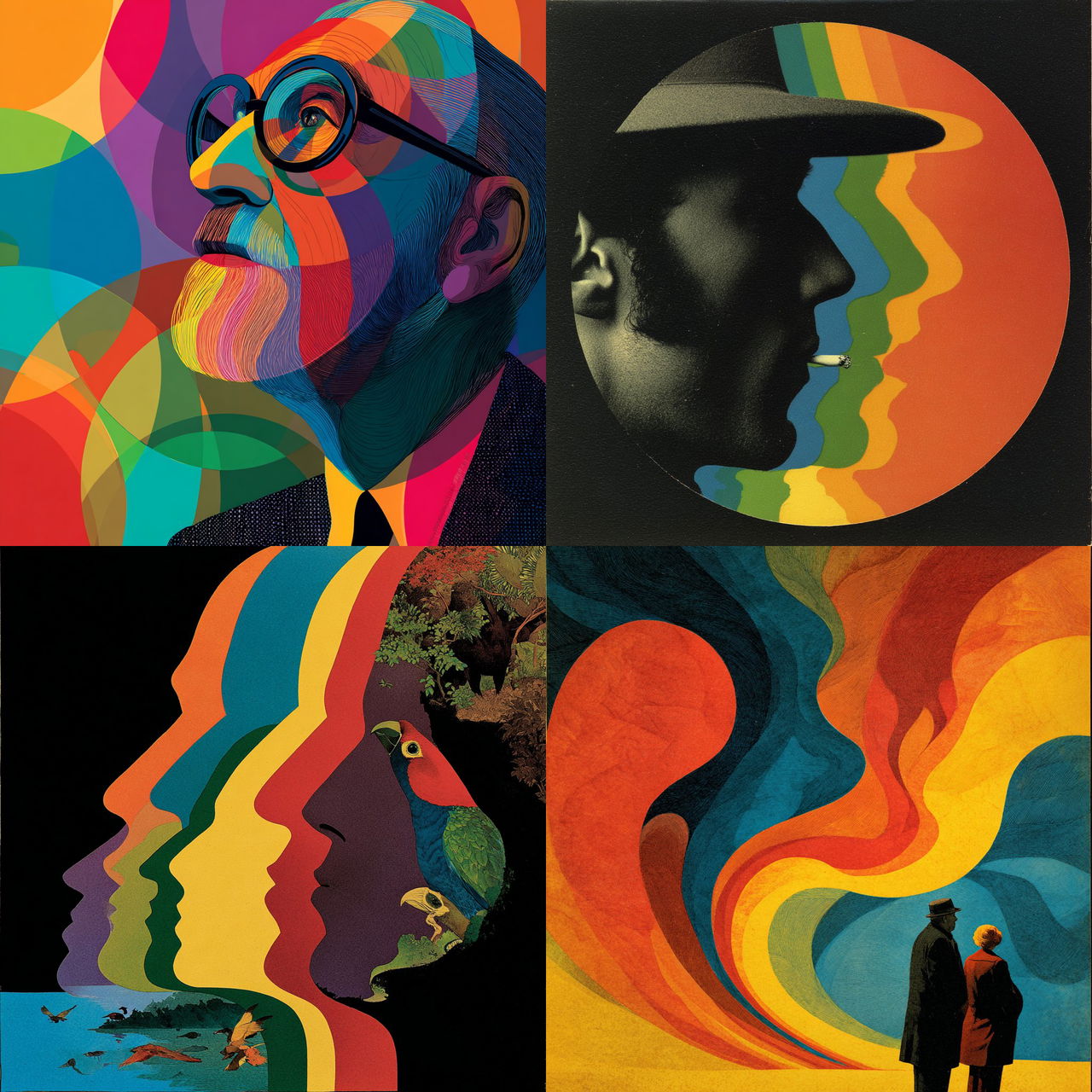Milton Glaser style, Midjourney V7, render 1 of 4