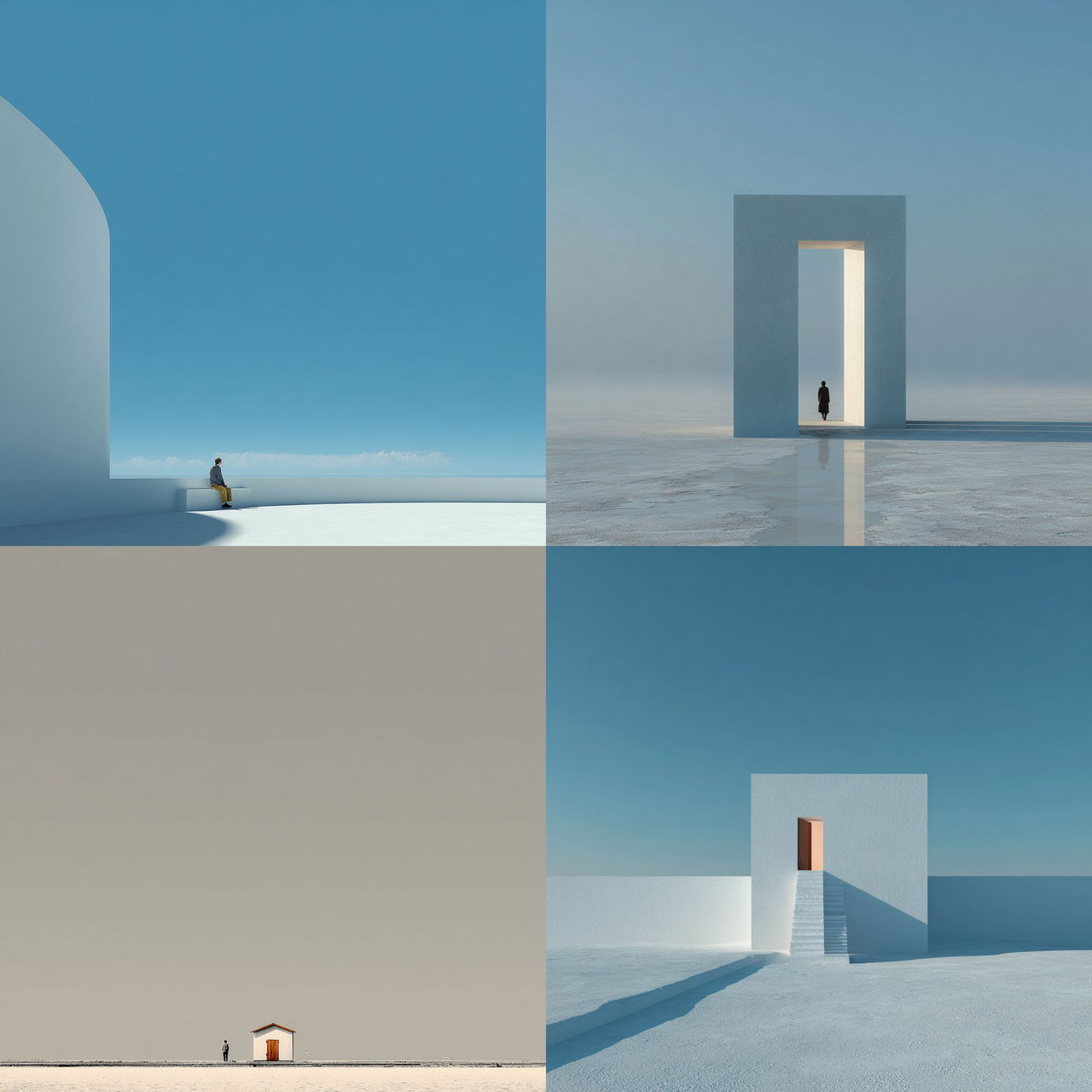 Minimalism style, Midjourney V7, render 1 of 4