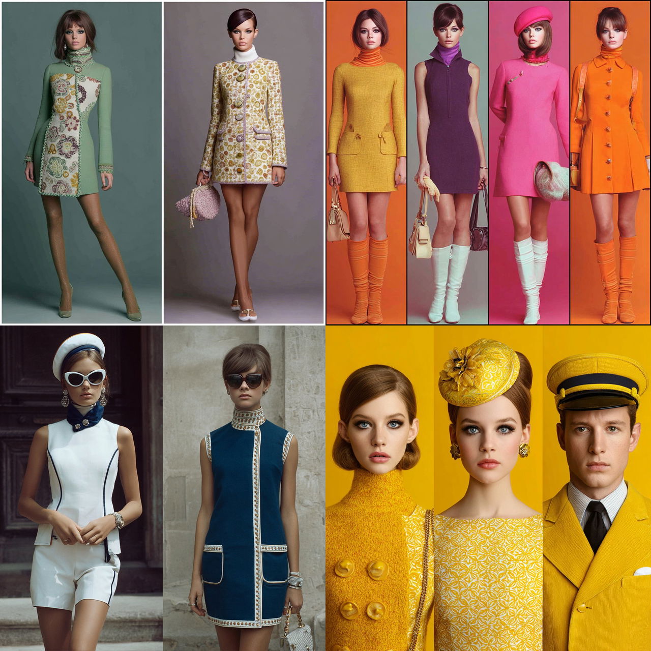 Mod fashion style, Midjourney V7, render 1 of 4