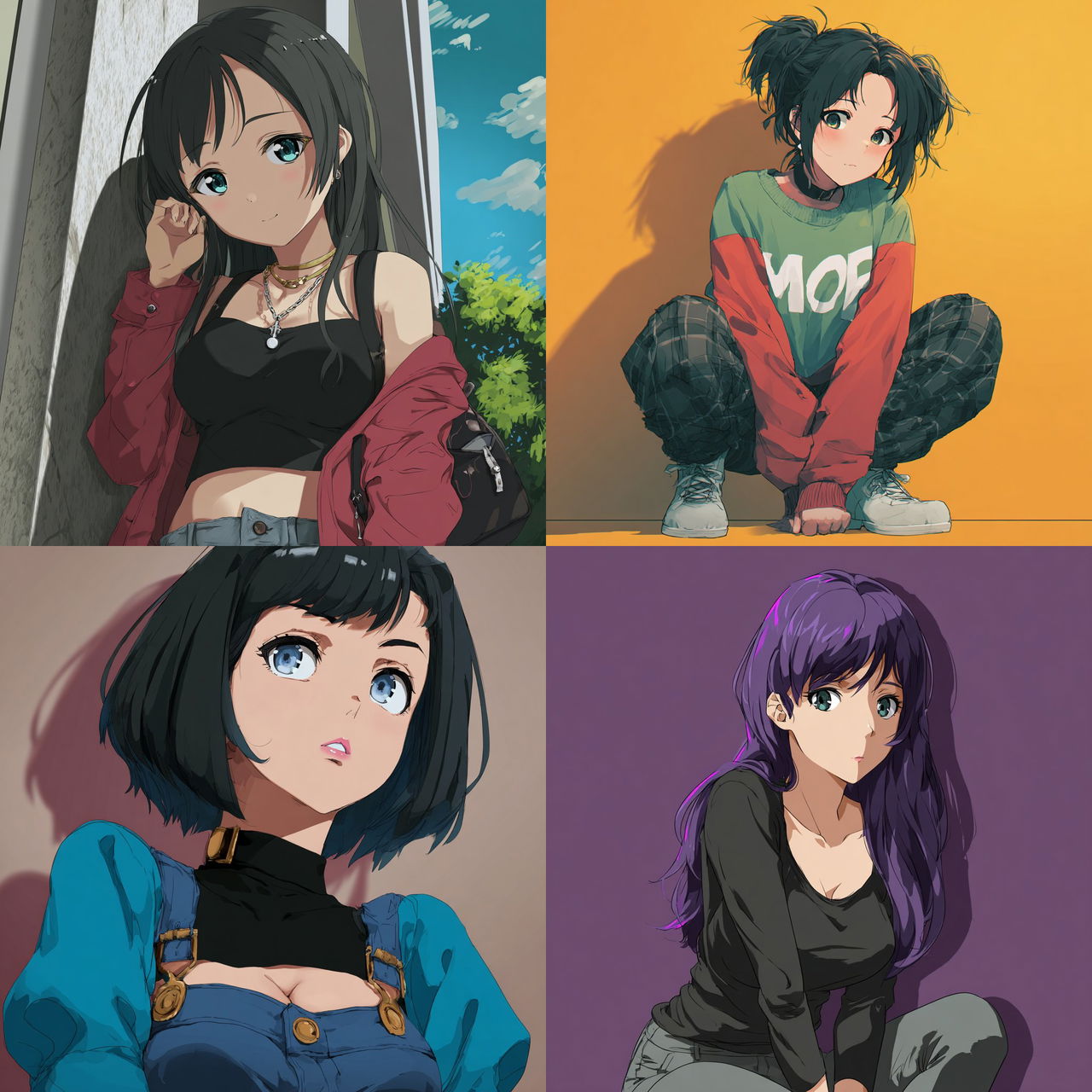 Moe anime style style, Midjourney V7, render 1 of 4