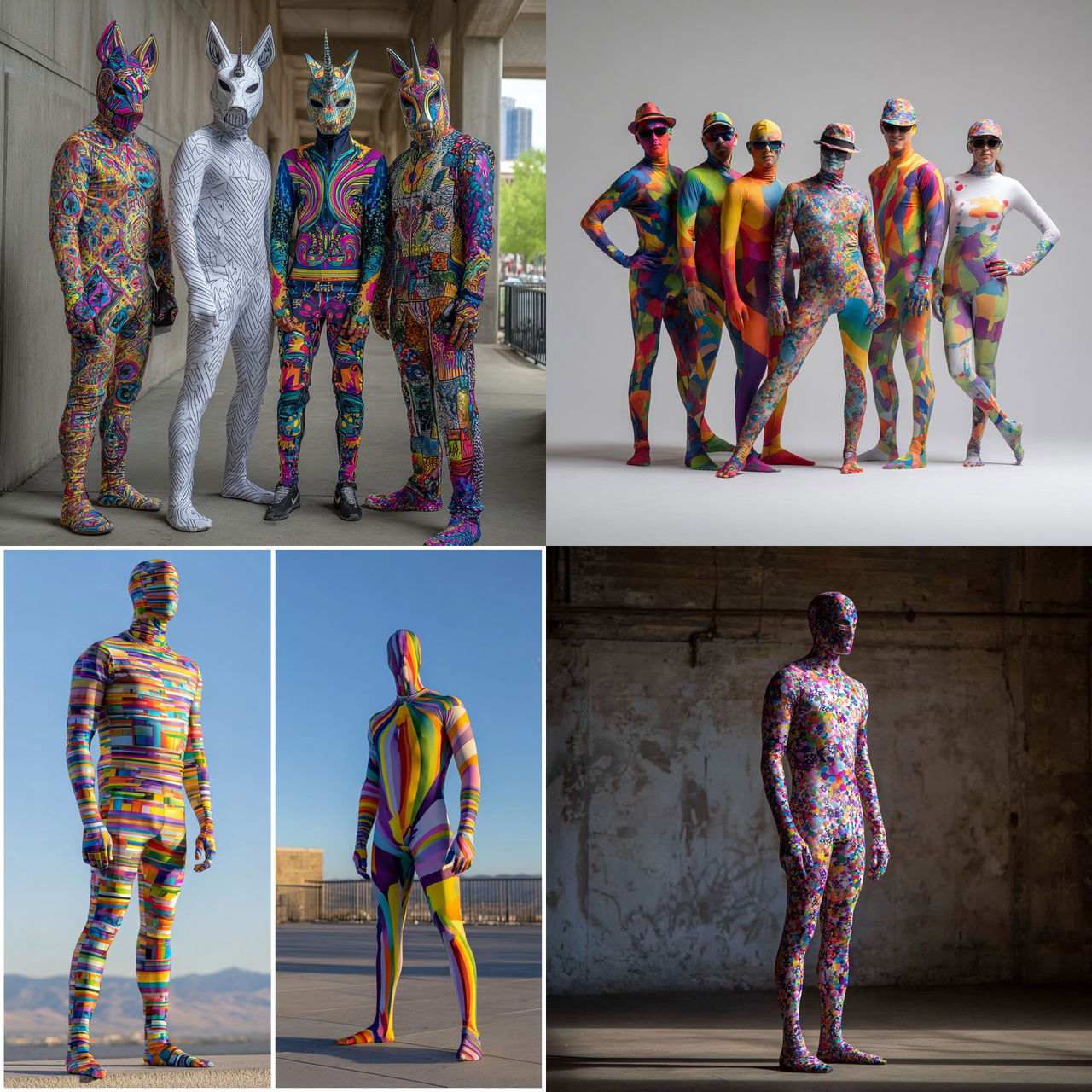 Morphsuits style, Midjourney V7, render 1 of 4