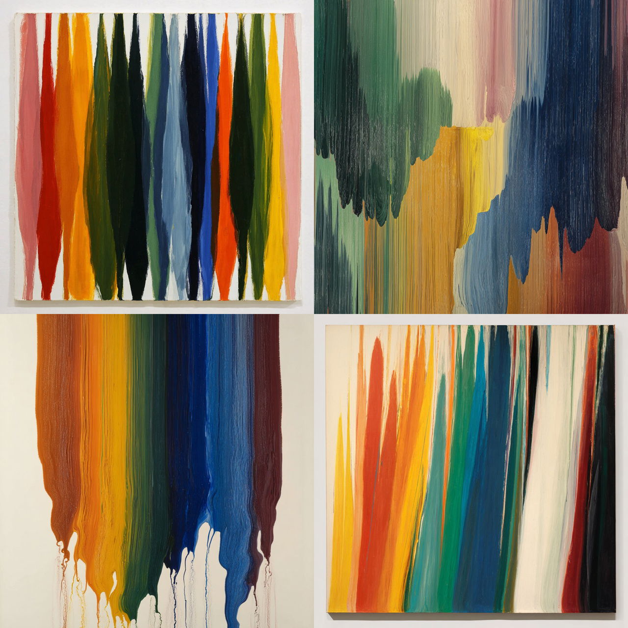 Morris Louis style, Midjourney V7, render 1 of 4