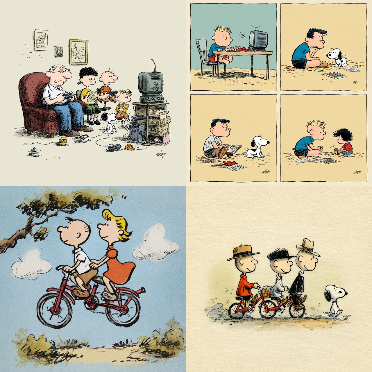 Mort Walker style, Midjourney V7, render 1 of 4