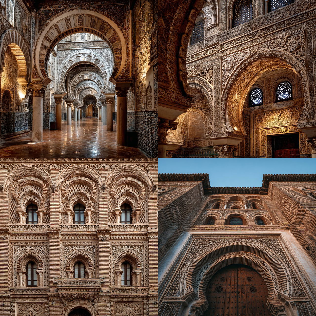 Mudejar architecture style, Midjourney V7, render 1 of 4
