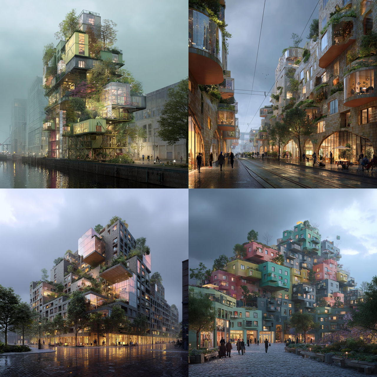 MVRDV style, Midjourney V7, render 1 of 4