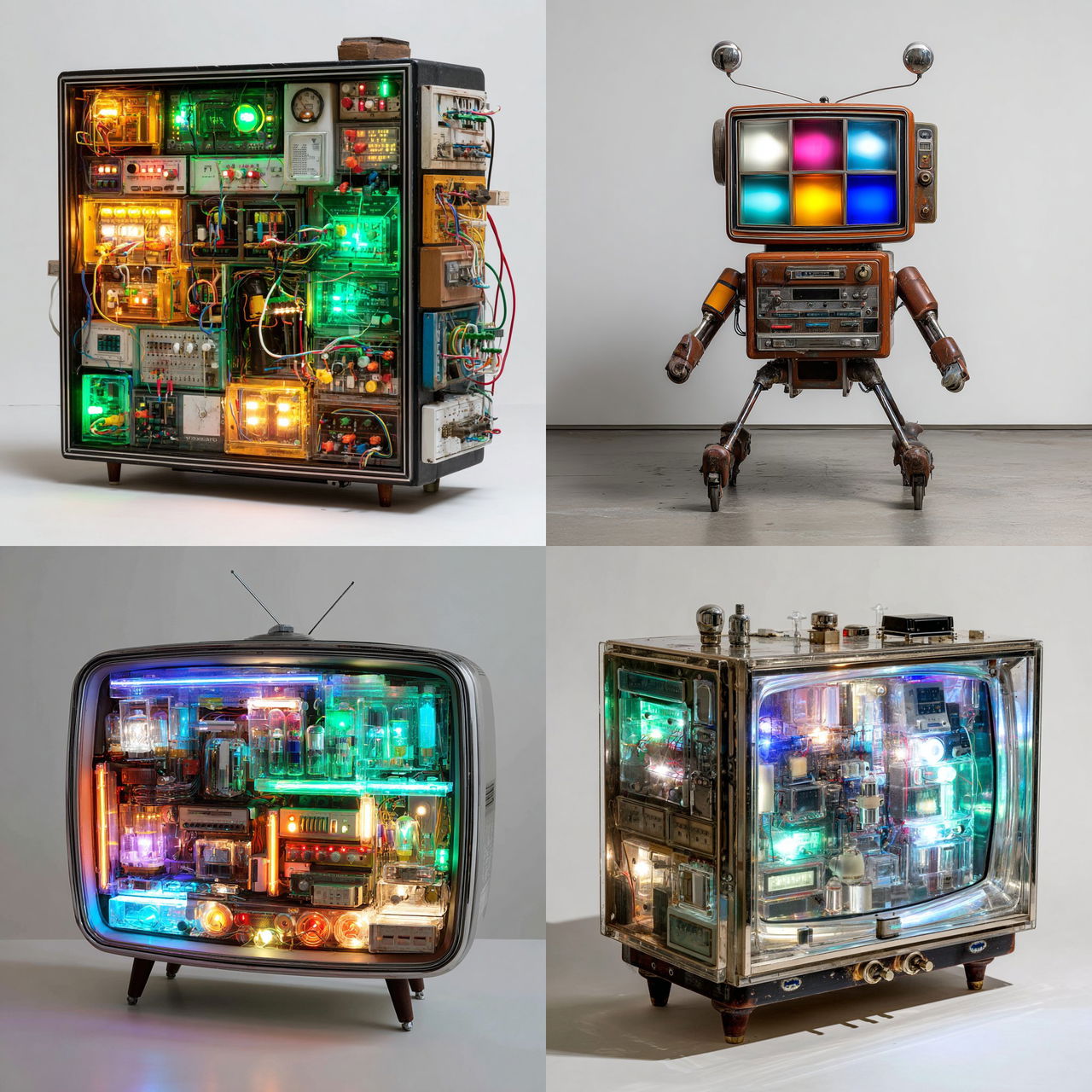 Nam June Paik style, Midjourney V7, render 1 of 4