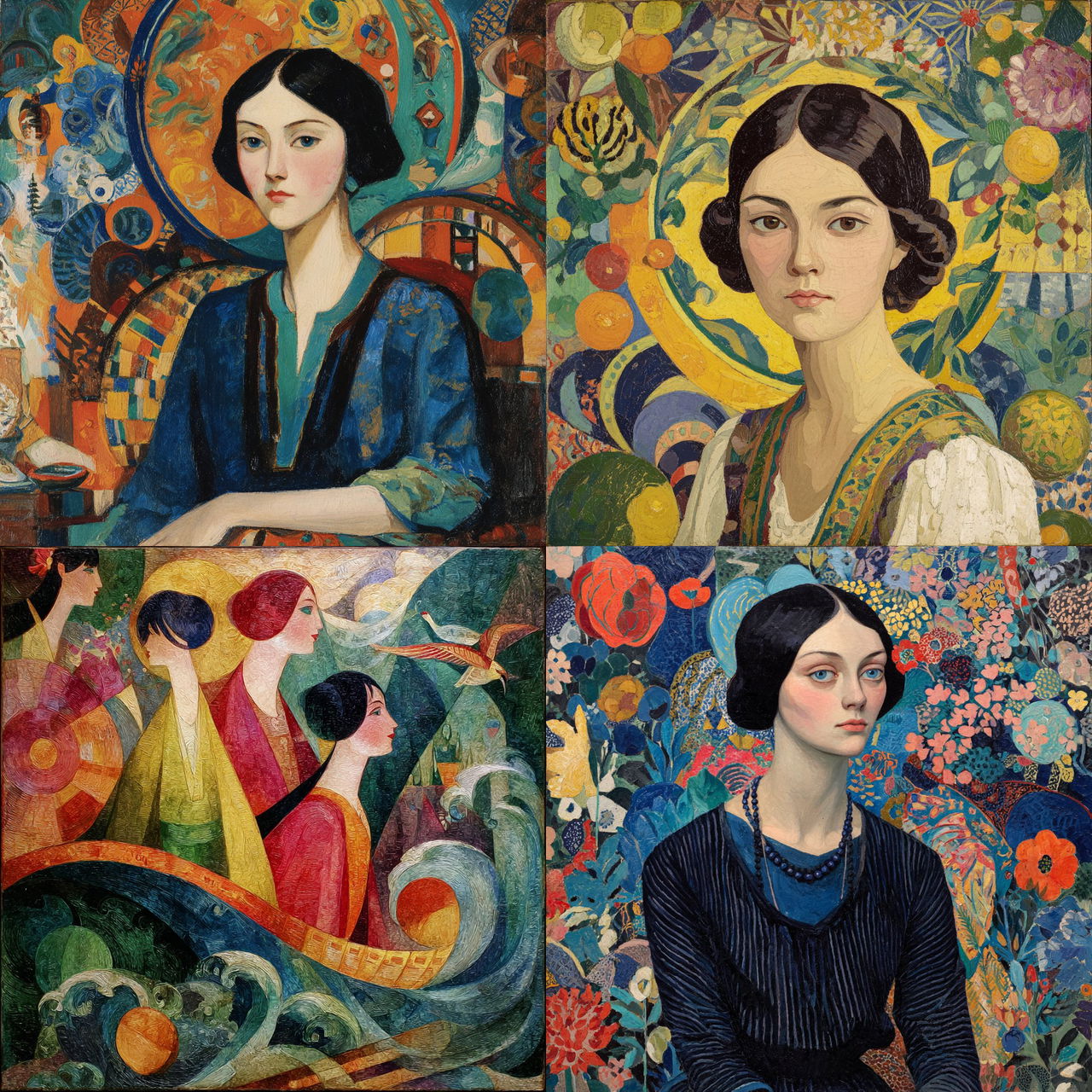 Natalia Goncharova style, Midjourney V7, render 1 of 4