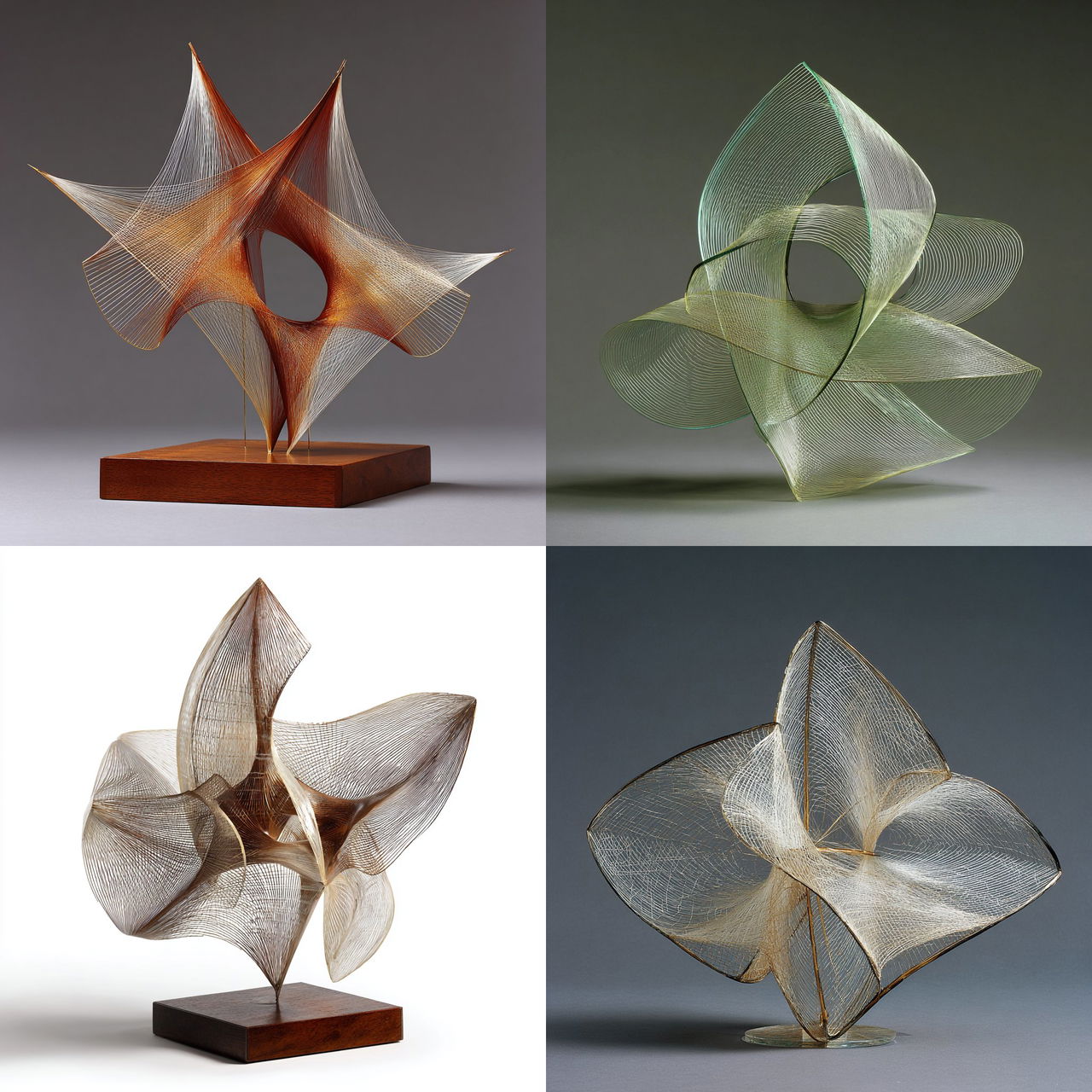 Naum Gabo style, Midjourney V7, render 1 of 4