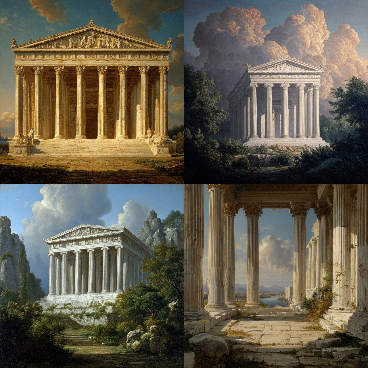 Neoclassicism style, Midjourney V7, render 1 of 4
