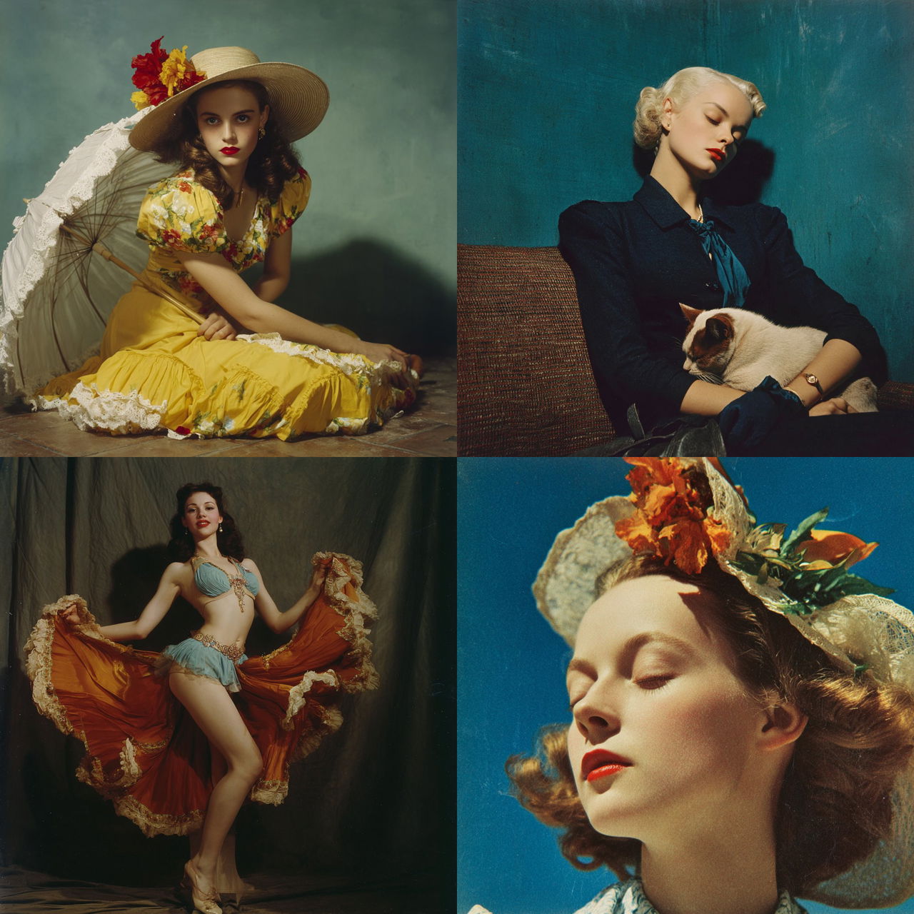 Nickolas Muray style, Midjourney V7, render 1 of 4