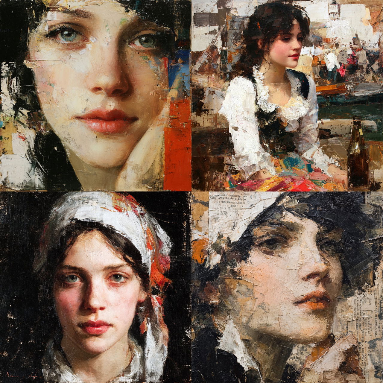 Nicolai Fechin style, Midjourney V7, render 1 of 4
