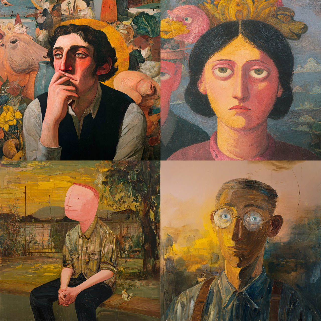 Nicole Eisenman style, Midjourney V7, render 1 of 4