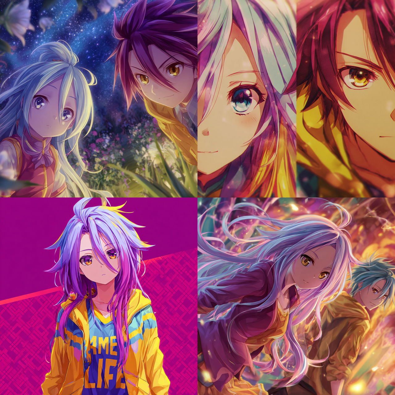 No Game No Life style, Midjourney V7, render 1 of 4