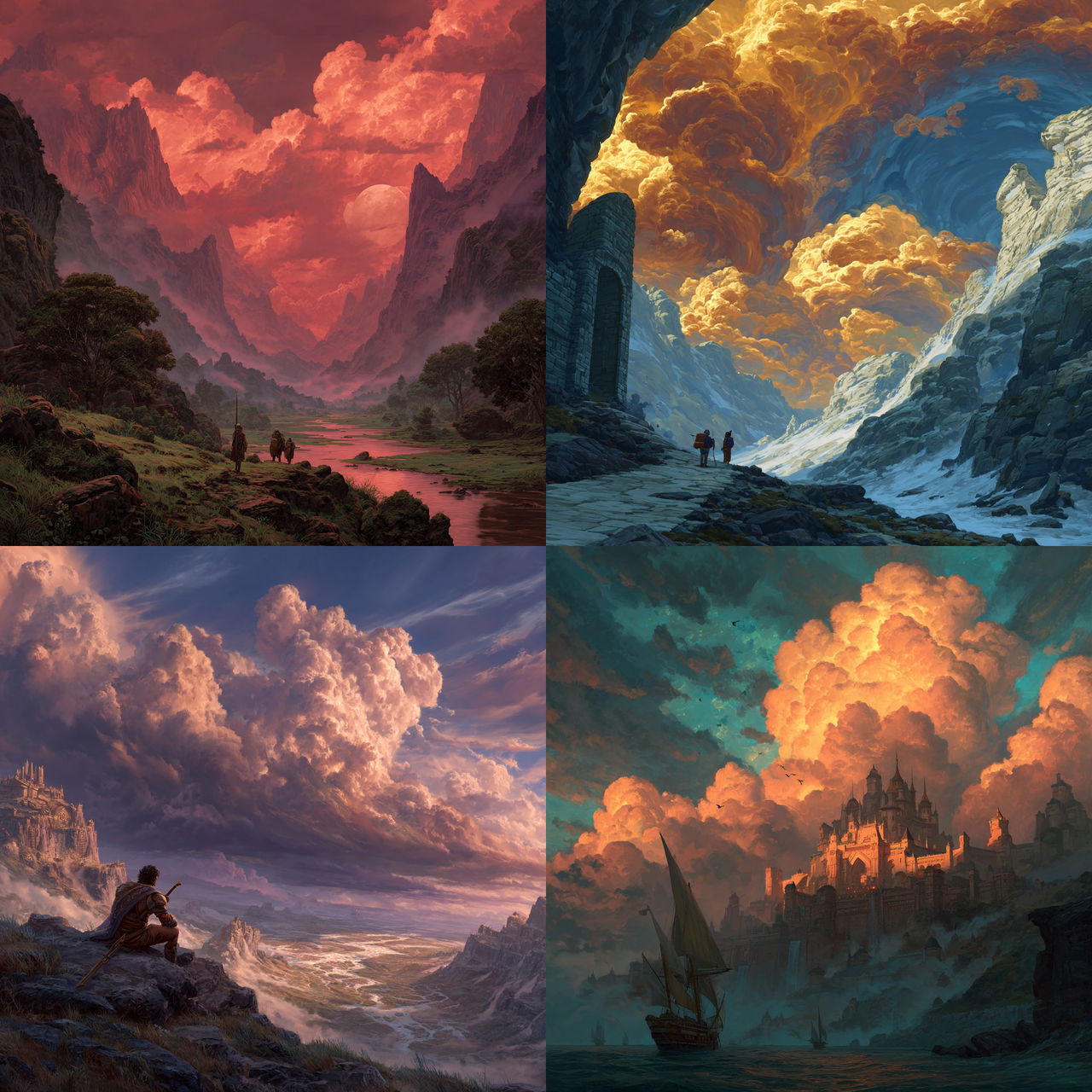 Noah Bradley style, Midjourney V7, render 1 of 4