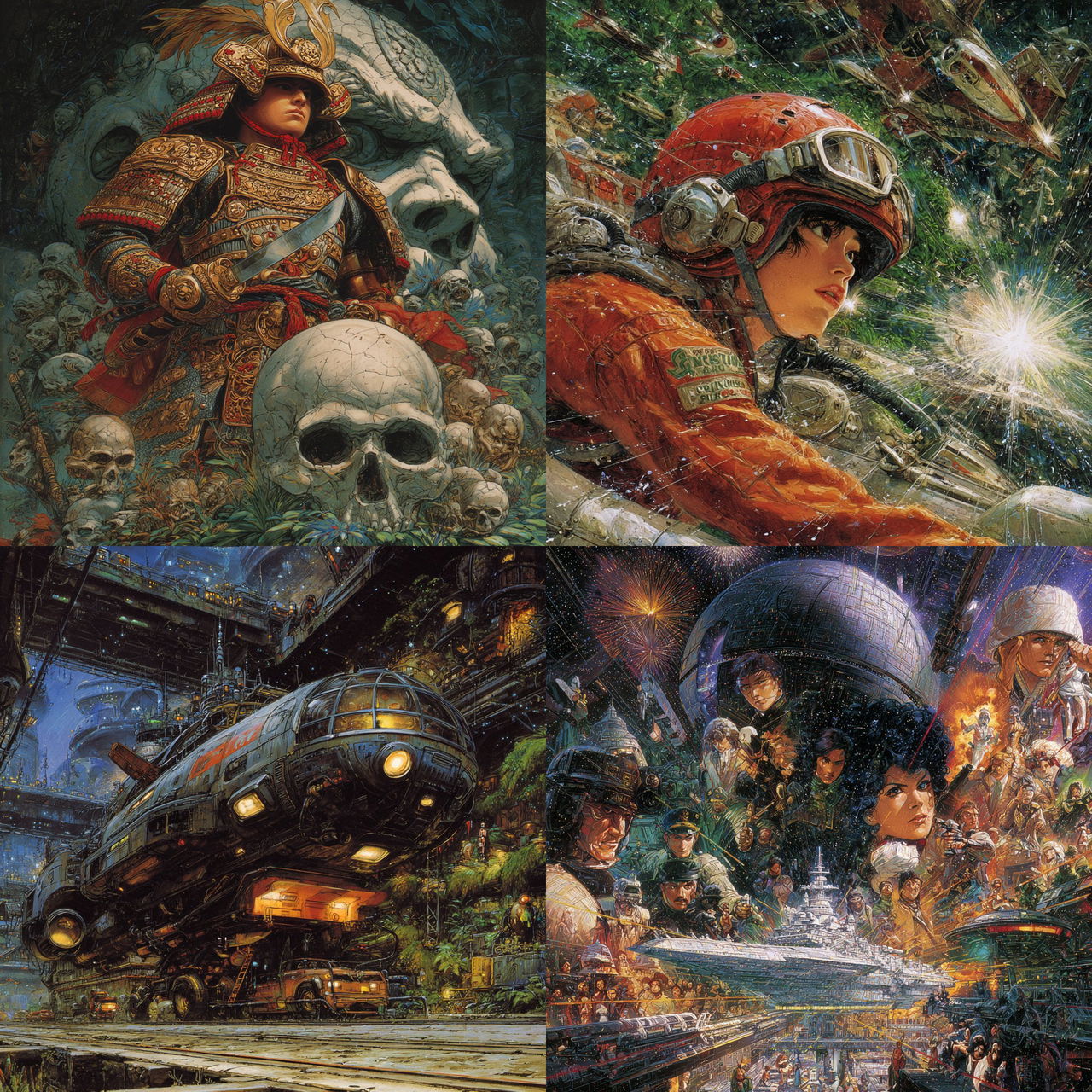 Noriyoshi Ohrai style, Midjourney V7, render 1 of 4