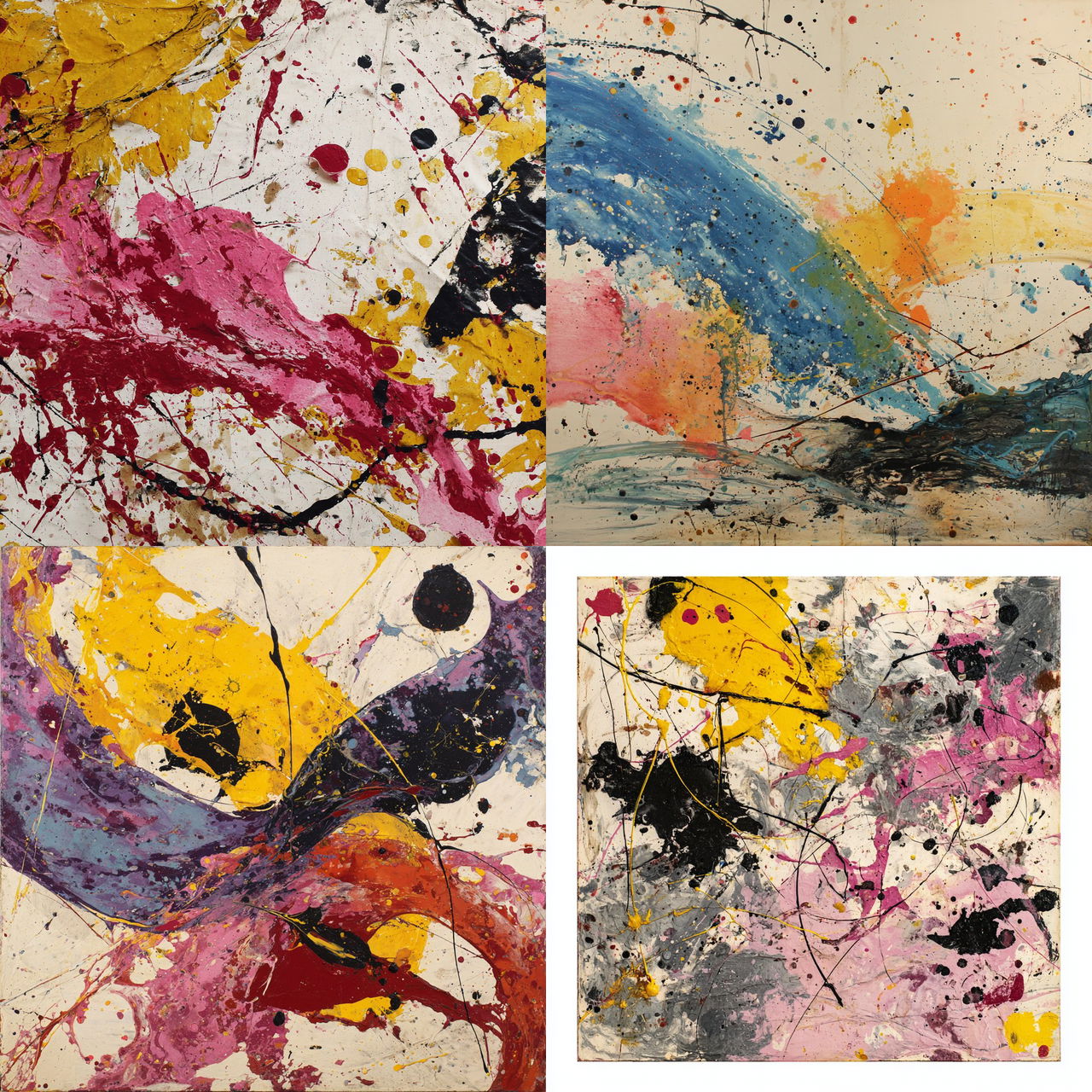 Norman Bluhm style, Midjourney V7, render 1 of 4